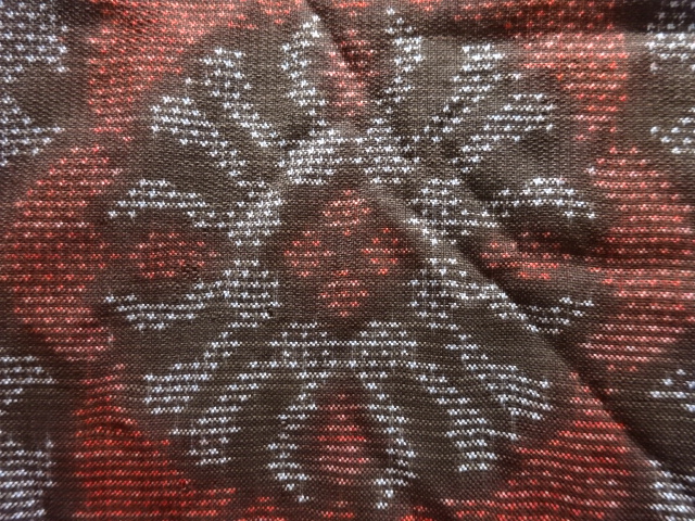 アンティーク　華紋織出し本場泥大島紬着物（5マルキ）